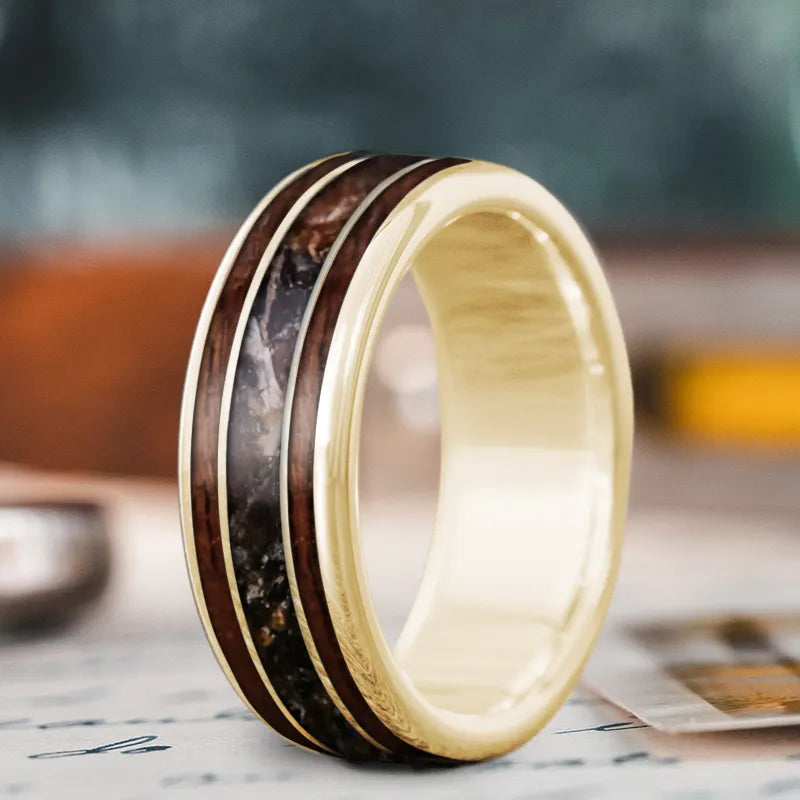 Wide gold men’s rings for bold statements -Custom Design - 3-Inlay Wide Center Ring BFUhsOHUF3_GlZB866wPDcv6