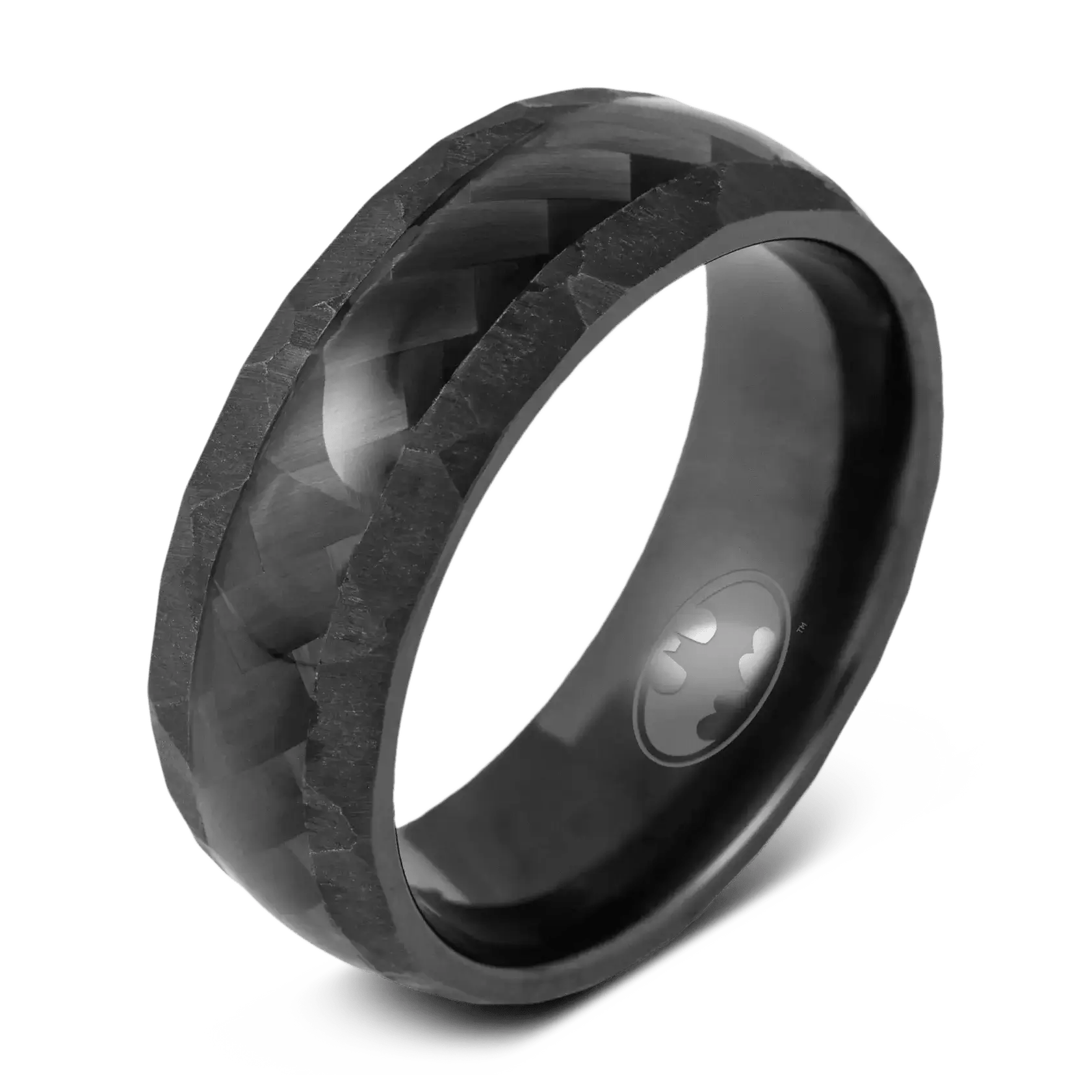 Thin black men’s rings for discreet wear -The Batman™️