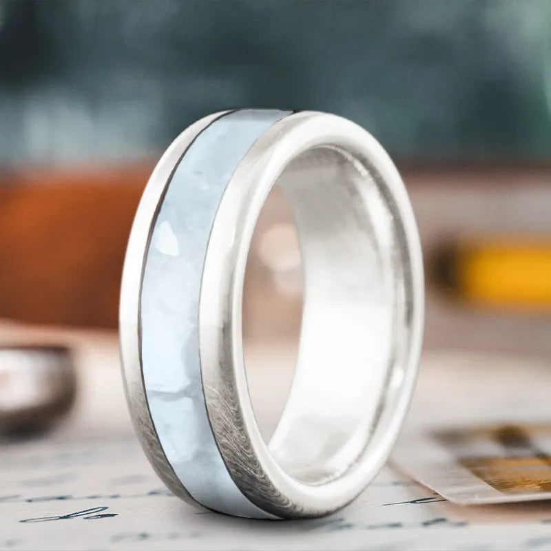 Luxury rose men’s rings for romantic gifts -Custom Design - Single Inlay Ring jl1JHtDA2kJFIIXCaF8HZBQd