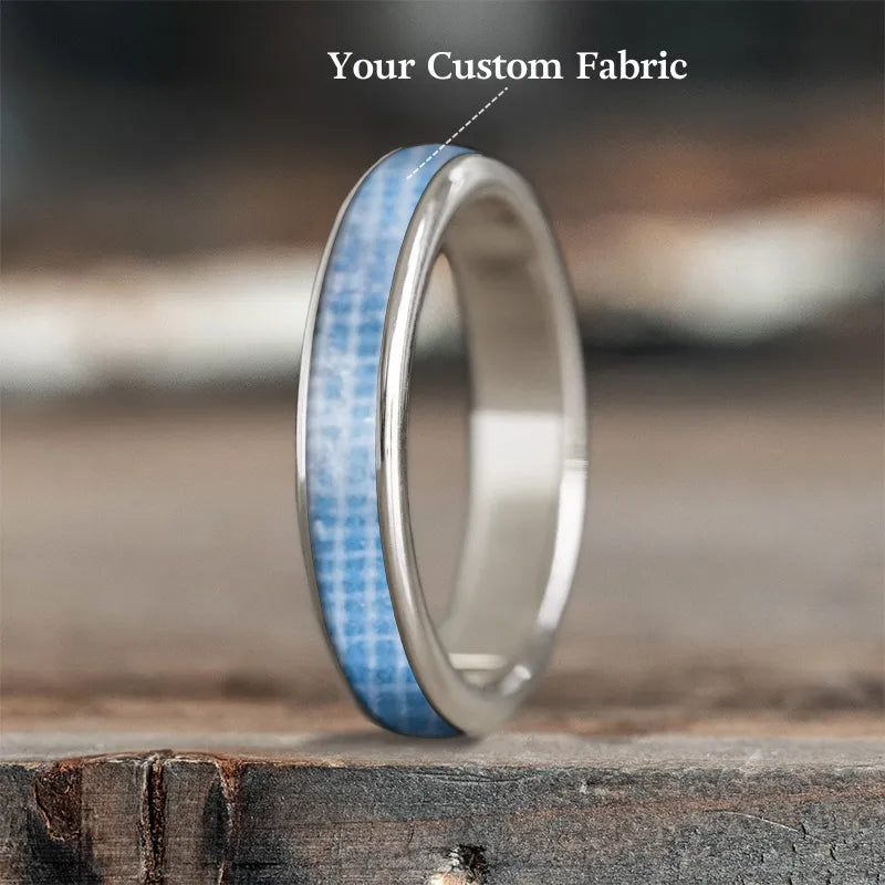 Elegant platinum men’s rings for wedding elegance -Custom Design - Ladies Single Inlay Ring 3JSWOHdcaRO03vbclDqkUnnY