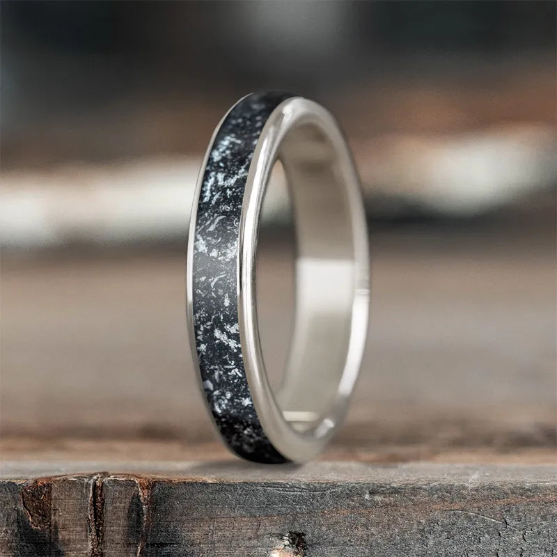 Heavy-duty men’s rings with industrial strength -Custom Design - Ladies Single Inlay Ring 6pqSvs1WiZEanAaEHx384EbB