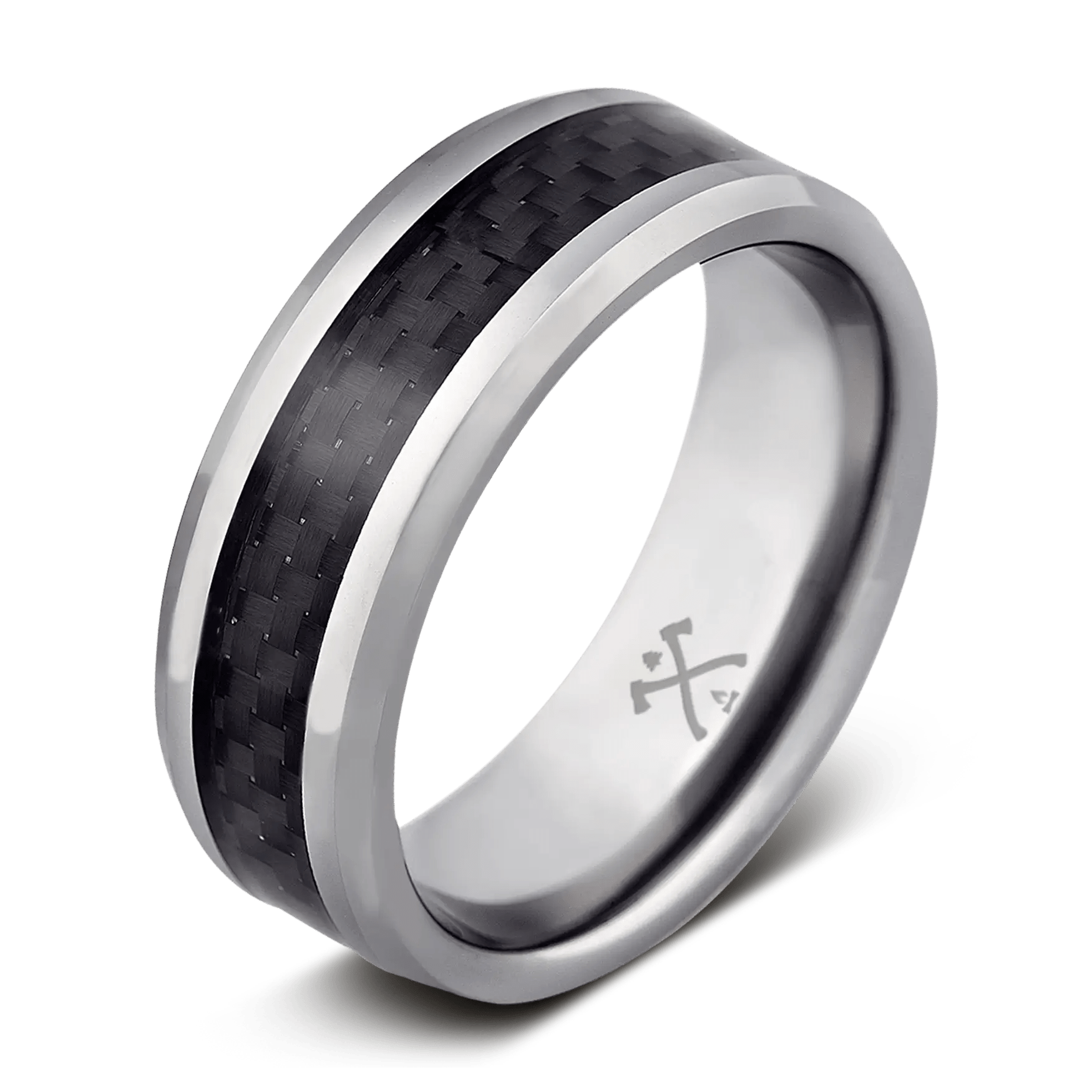 Titanium men’s rings for lightweight rugged durability -The Overlord