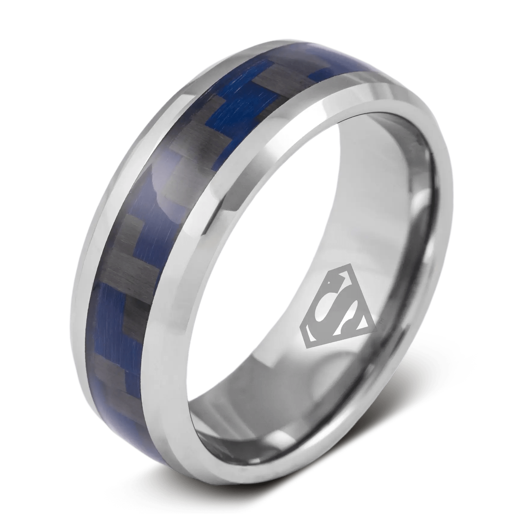 Custom men’s rings with etched name designs -The Clark Kent™️