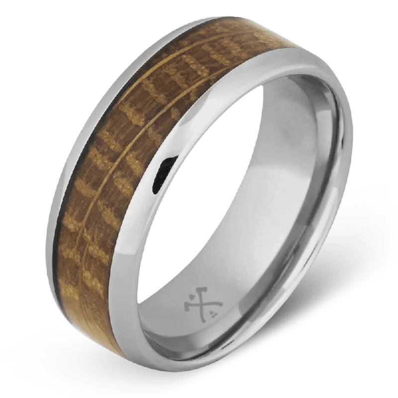 Minimalist titanium men’s rings for clean design -The Single Barrel