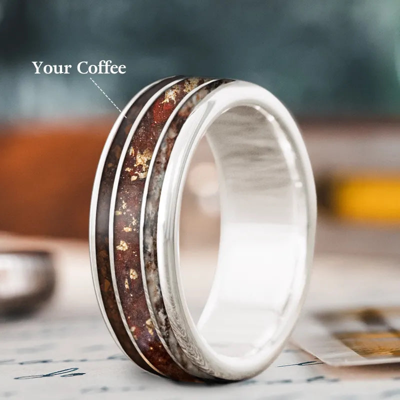 Luxury men’s rings with rare ruby inlays -Custom Design - 3-Inlay Wide Center Ring H6PO2s0m6wq09pDOrvhid2LF