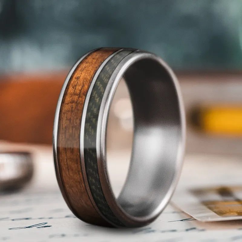 Personalized men’s rings for sentimental keepsake value -Custom Design - 2-Inlay Offset Ring nbd8uRcLFqKNuR4EWdD7AcLW