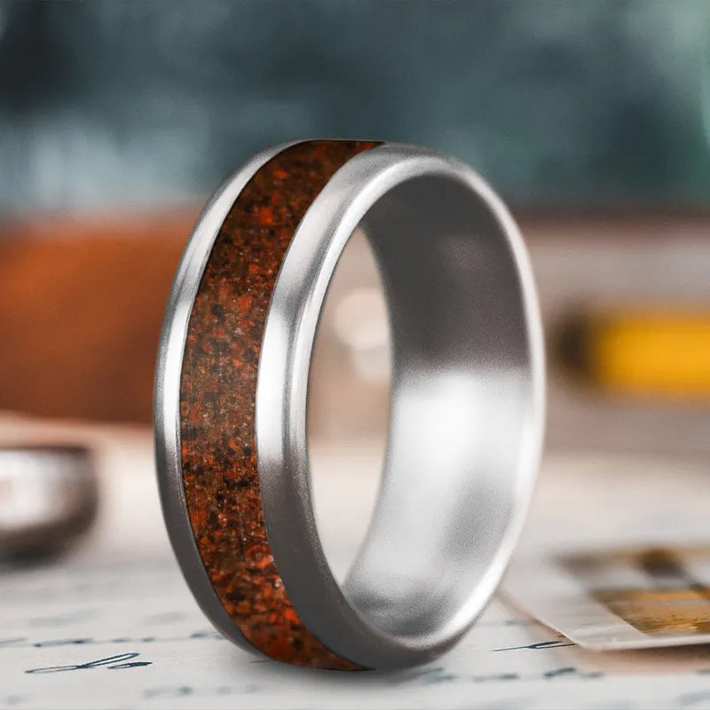 Stylish silver men’s rings with engraved designs -Custom Design - Single Inlay Ring 0hdwZ2NRObtGCZpzGJX1hCbt