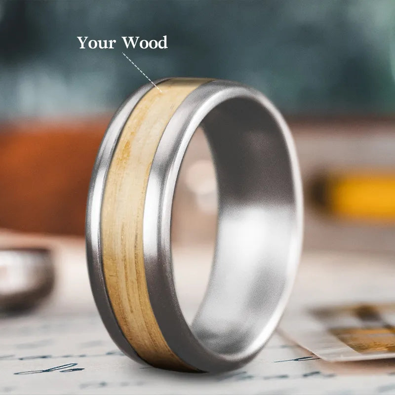 Bold titanium men’s rings for standout style -Custom Design - Single Inlay Ring lma4A6iV8IVHV7mwb8y1nB8I