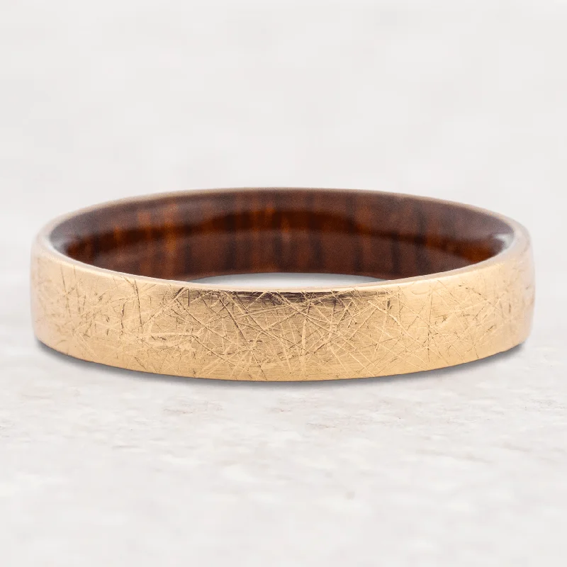 Custom gold men’s rings with monogram engravings -The Micaela