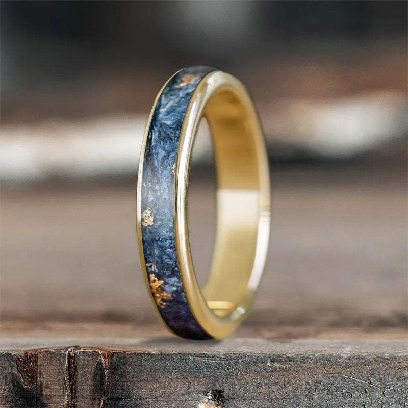 Classic men’s rings with subtle texture lines -Custom Design - Ladies Single Inlay Ring JT4BNXd9kwmsNd34I5zblirj