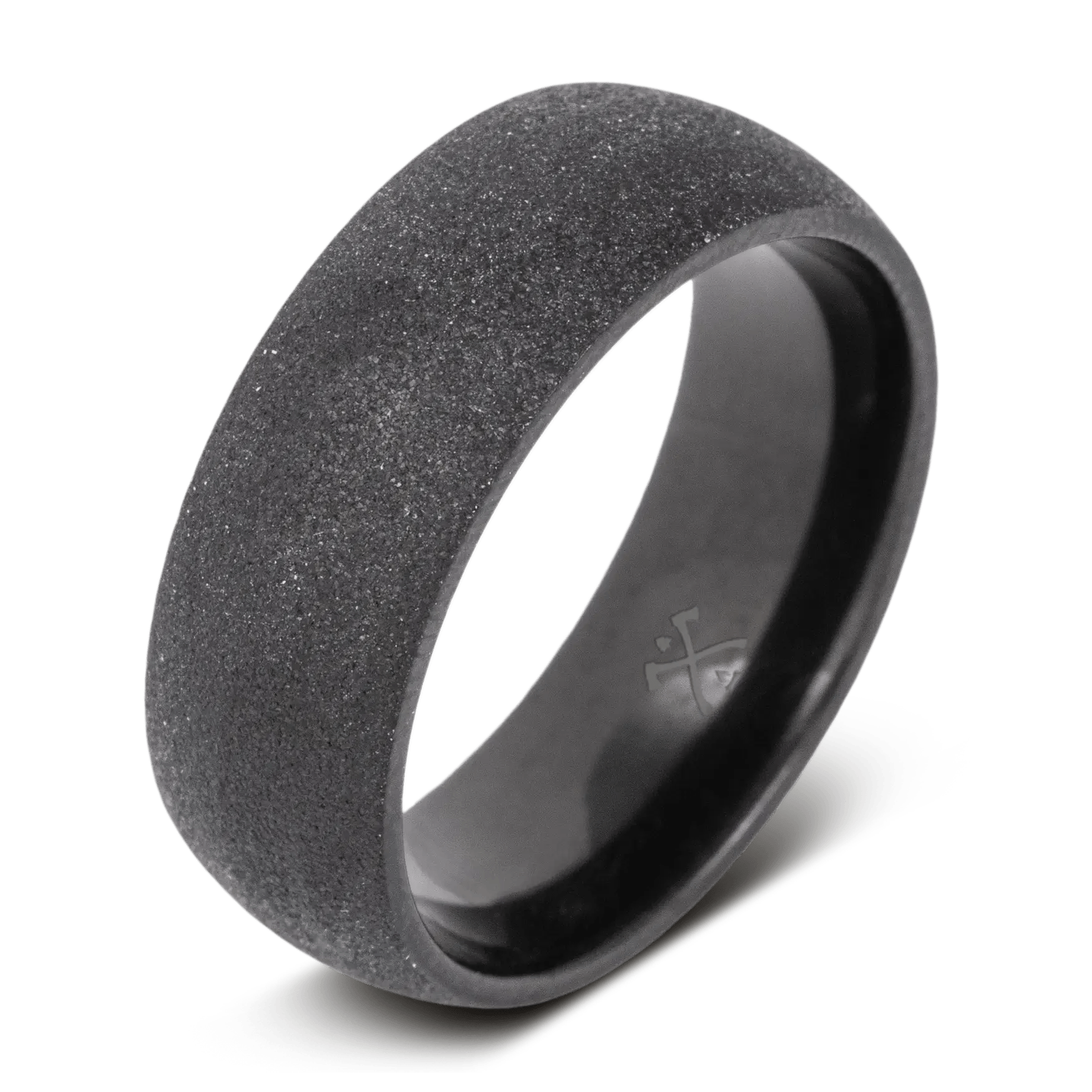 Matte black men’s rings for edgy urban style -The Executive