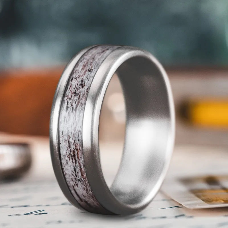 Unique men’s rings with fossil inlay designs -Custom Design - Single Inlay Ring 3eJ4HFlAm4cDR4E03FQ5NytM