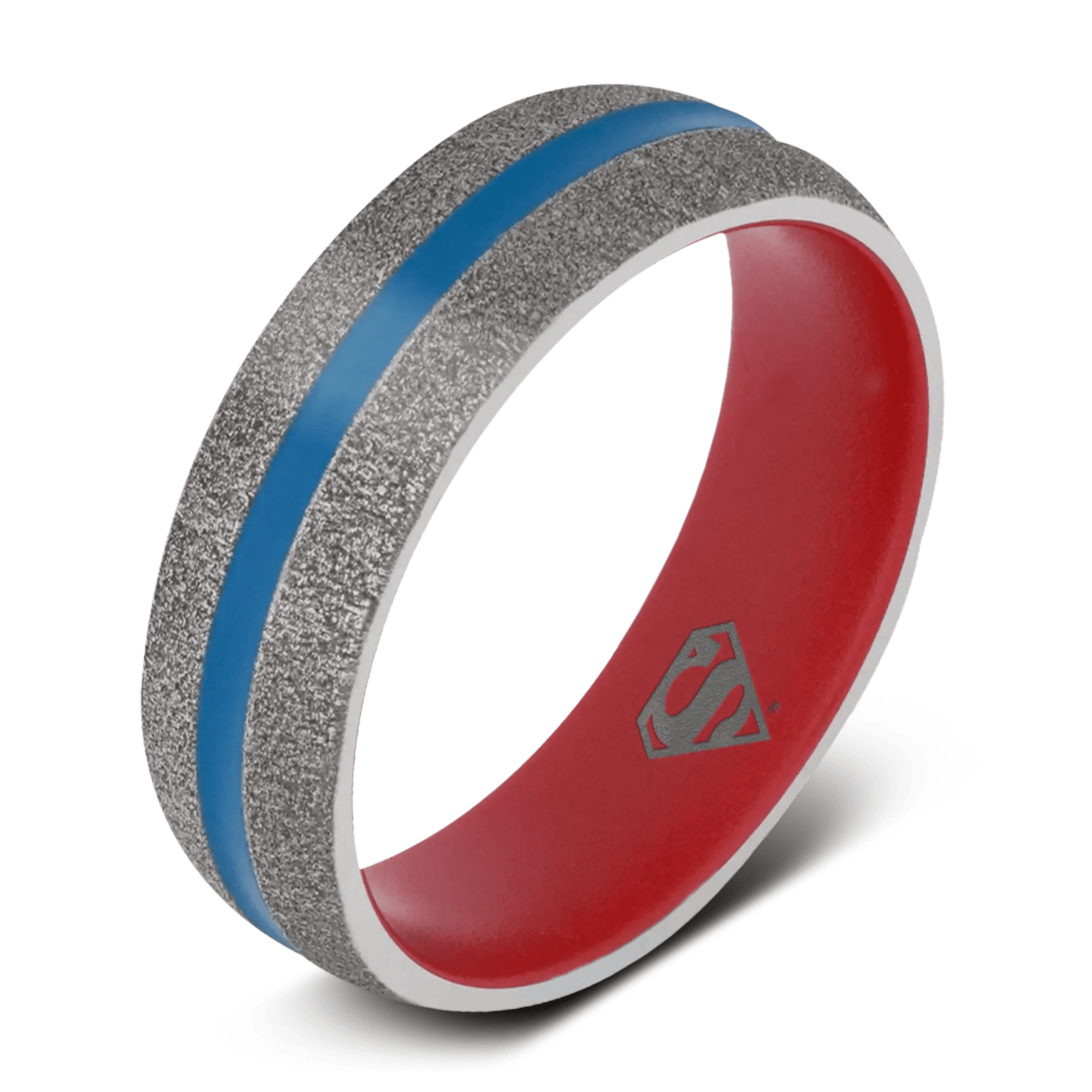 Sleek men’s rings with brushed metal textures -The Superman™️