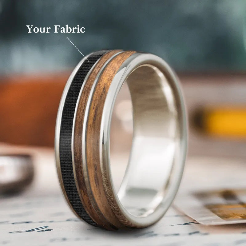 Antique men’s rings for vintage collector appeal -Custom Design - 3-Inlay Narrow Center Ring JVp6Y1venEq_Mlb9MYYduaoj