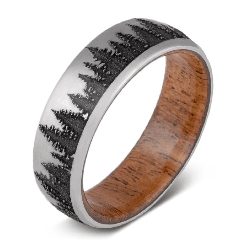 Wooden men’s rings for eco-friendly natural appeal -The Solo