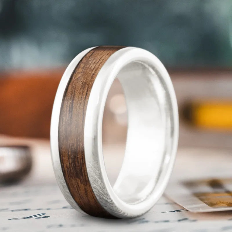 Titanium men’s rings for lightweight rugged durability -Custom Design - Single Inlay Ring Hs0D-3Uz8SnjnKjaHAonPNH9