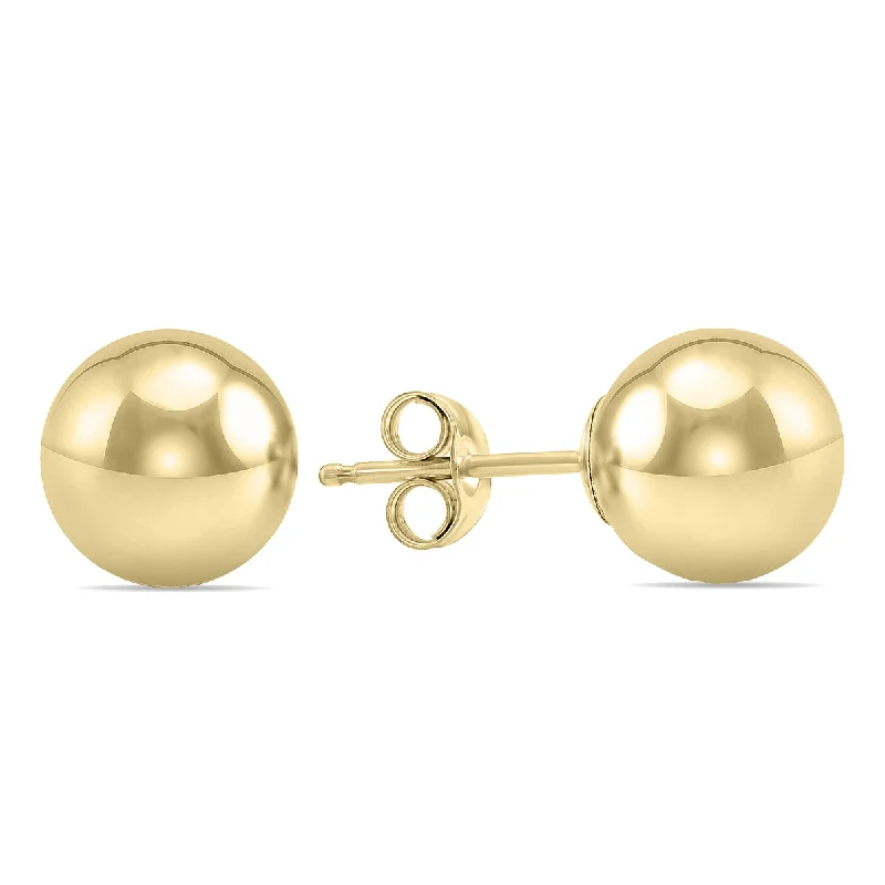 Hoop earrings with resin accents for a bold and colorful design-8Mm 14K  Filled Round Ball Earrings