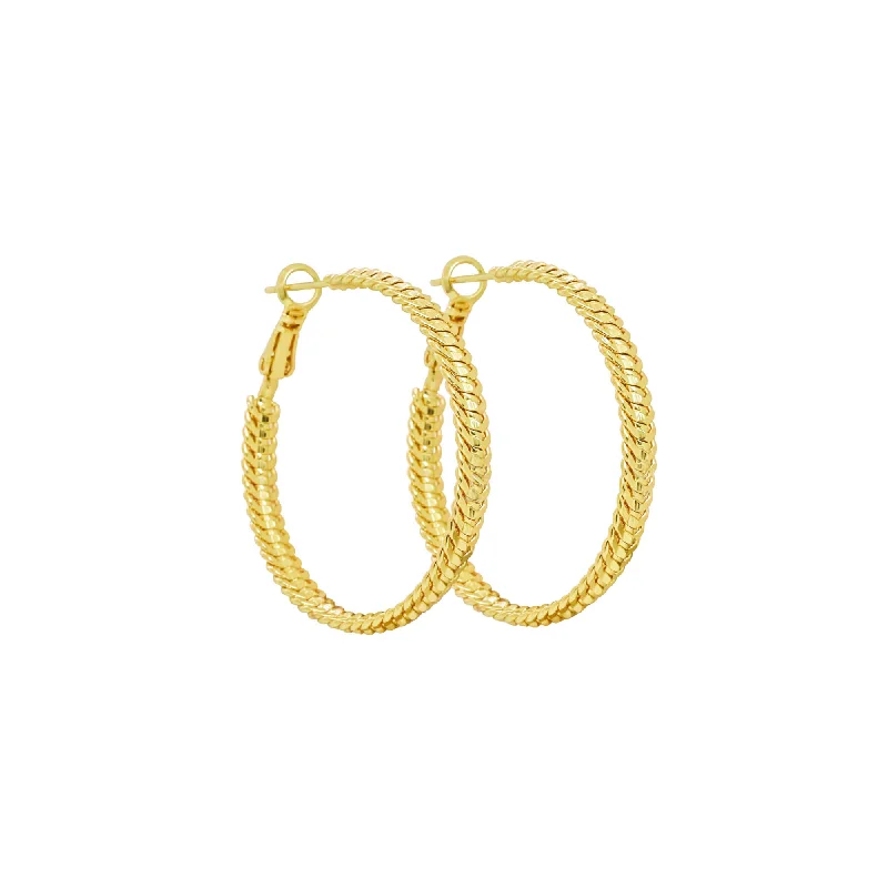 Hoop earrings with enamel stripes for a colorful and eye-catching design-Balboa Hoops