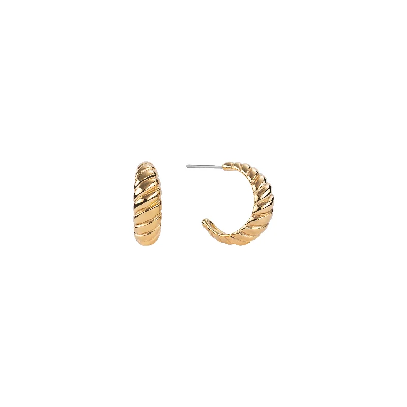 Hoop earrings with spiral designs for a dynamic and fluid look-Braided Hoops