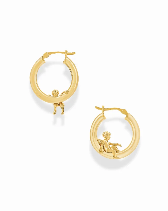 Best hoop earrings with custom designs for a personalized, unique accessory-Cherub Hoops