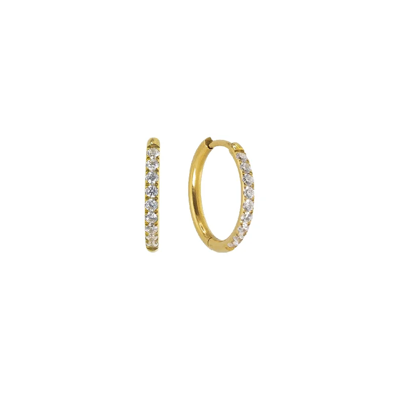 Hoop earrings with a matte finish for a sleek and sophisticated appearance-Diamond Hoops 18mm