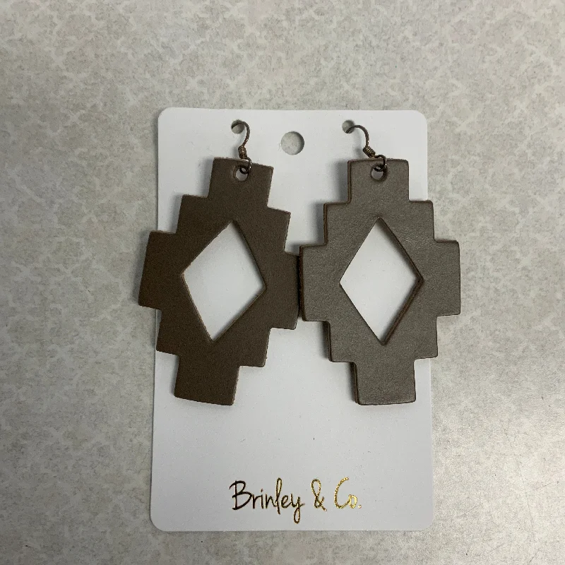 Hoop earrings with cut-out designs for a creative and lightweight effect-Earrings Dangle/drop By Brinley & Co