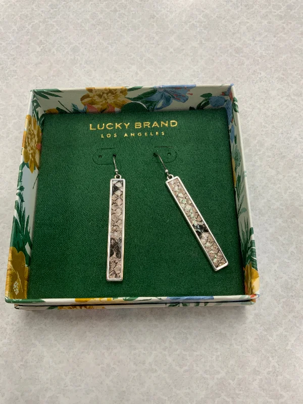 Hoop earrings with multi-tone finishes for a colorful and layered effect-Earrings Dangle/drop By Lucky Brand