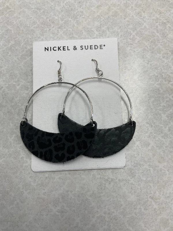 Best hoop earrings with blackened metal for an edgy and bold appearance-Earrings Dangle/drop By Nickel & Suede