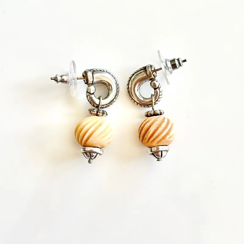 Hoop earrings with spiral designs for a dynamic and fluid look-Earrings Designer By Brighton