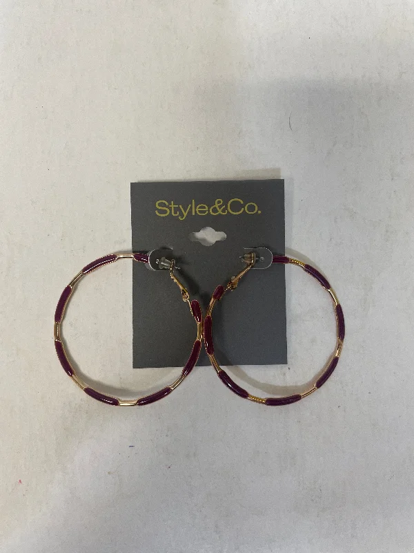 Hoop earrings with snake print designs for an edgy, wild appearance-Earrings Hoop By Style And Company