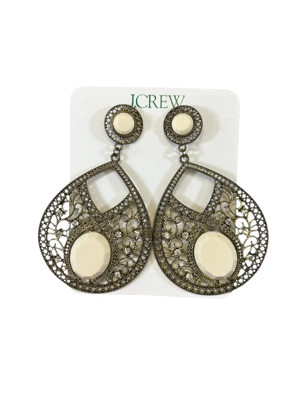 Hoop earrings with rhinestone-studded rims for a glamorous touch-Earrings Statement By J. Crew