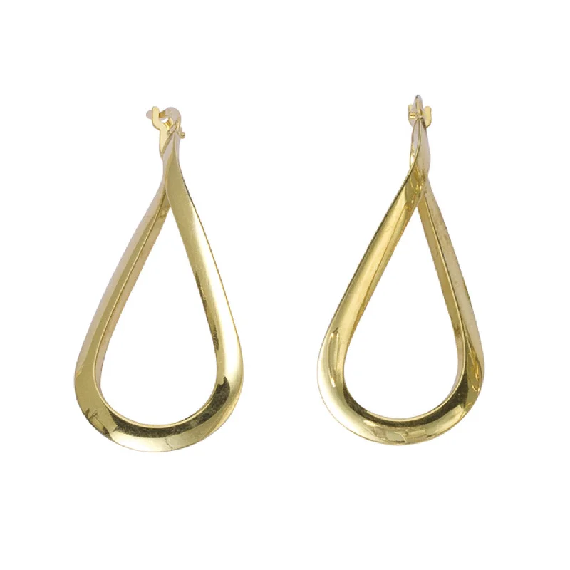 Hoop earrings with textured finishes for a vintage and classic style-Figure 8 Twist Hoop Earrings Gold-plated on Sterling Silver