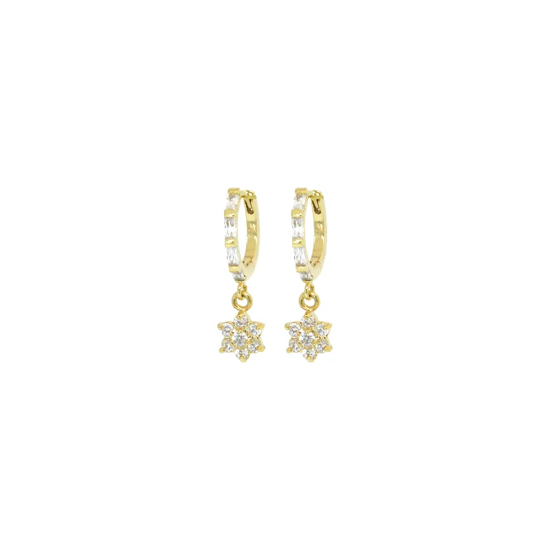 Hoop earrings with gold accents for a warm, elegant statement piece-Fiore Hoops