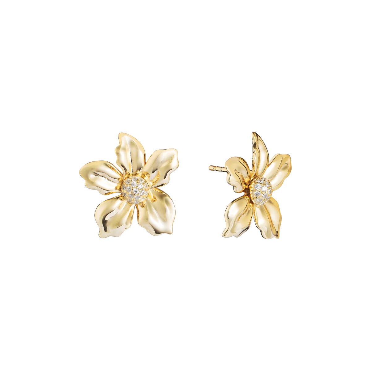 Hoop earrings with infinity loop designs for a continuous and eternal shape-Flower Power Stud Earring