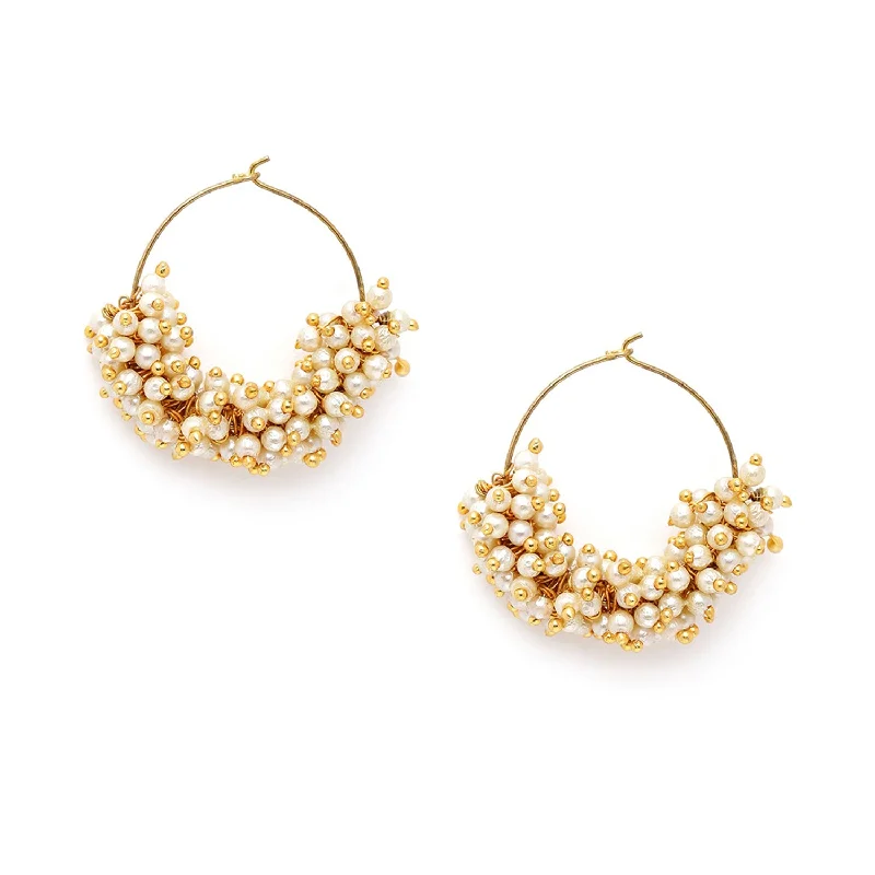 Best hoop earrings with braided leather for a rustic, stylish finish-Gold-plated Chandbalis