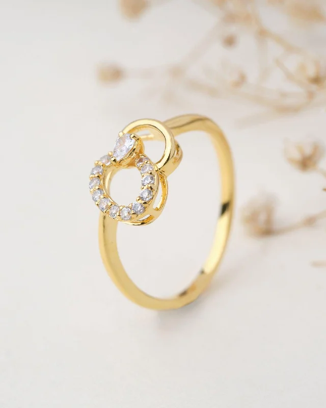 Best hoop earrings with rose gold for a romantic and warm aesthetic-Whirl 18Kt Gold & Diamond Ring