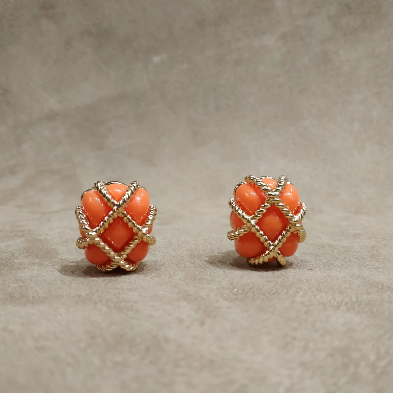 Best hoop earrings with snake-inspired designs for an edgy and fierce vibe-Kenneth Jay Lane Coral Wired Earrings