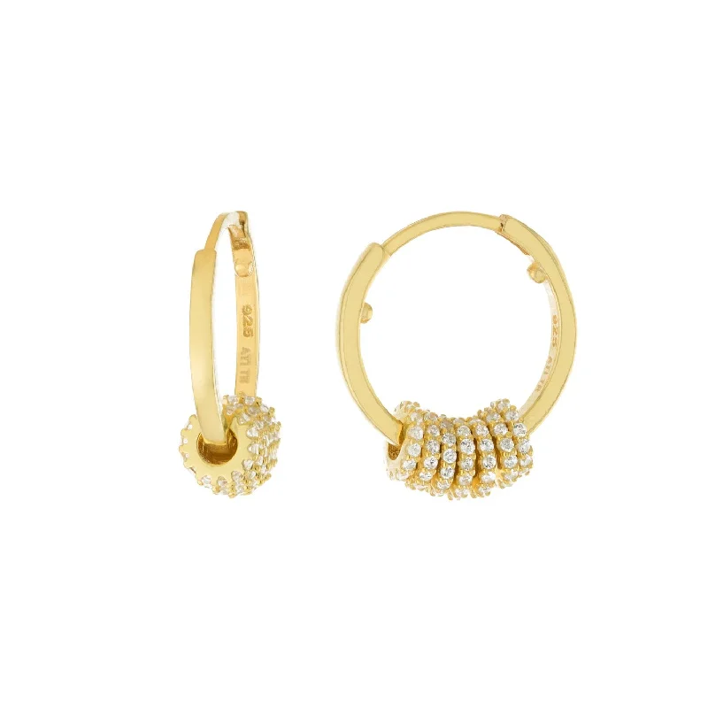 Best hoop earrings with smooth ceramic finishes for a polished, clean style-Multi-Ring Huggie