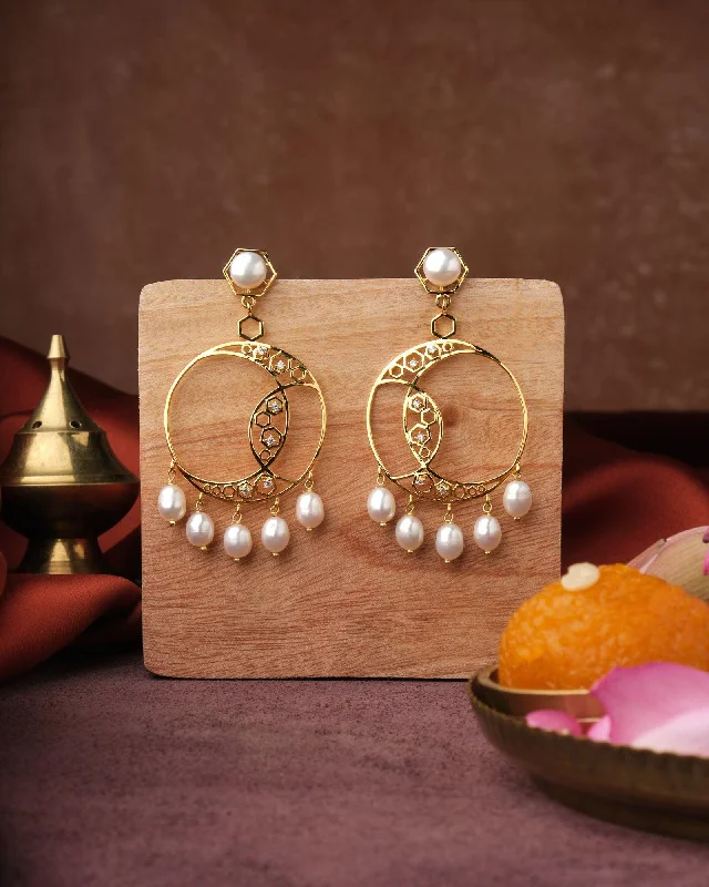 Best hoop earrings with braided leather for a rustic, stylish finish-Zoey Entwine CZ Jhumka Earring