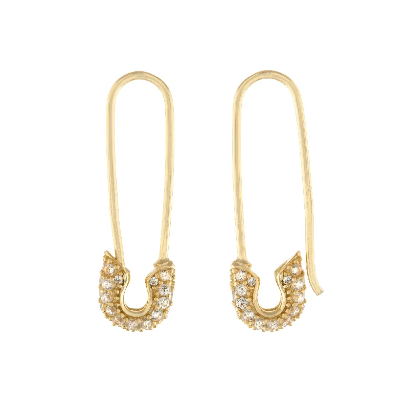 Best hoop earrings with butterfly motifs for a playful and whimsical appearance-Safety Pin Earring