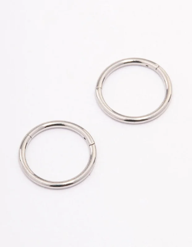 Best hoop earrings with detachable studs for a versatile and adjustable accessory-Surgical Steel Plain Sleeper Earrings 7mm