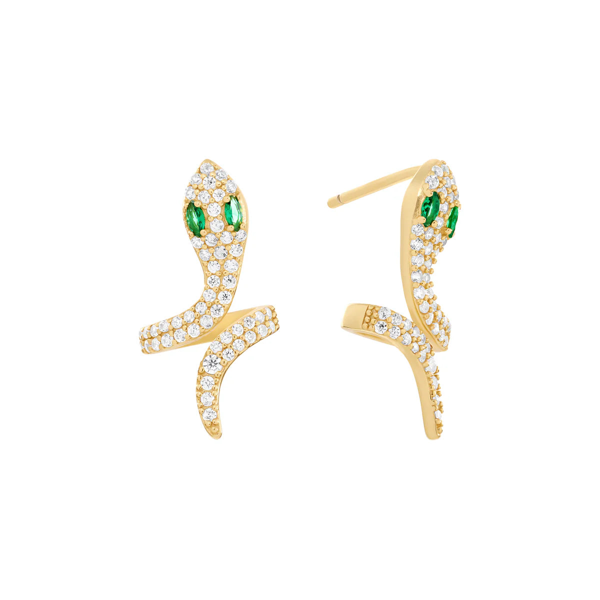 Best hoop earrings with delicate chain details for a trendy and stylish design-Snake Stud Earring