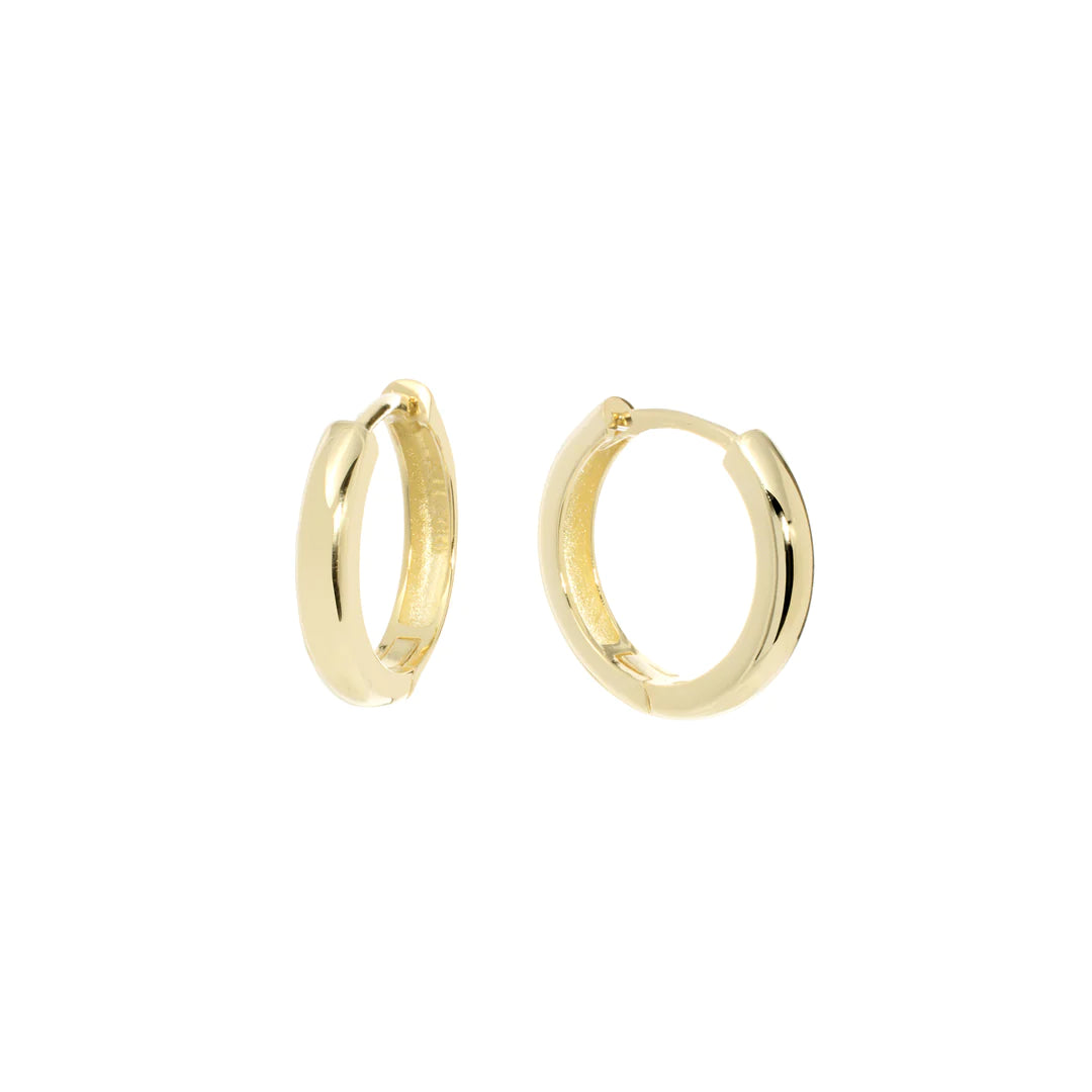 Best hoop earrings with geometric hexagon shapes for a modern, angular look-Solid Hoop Earring