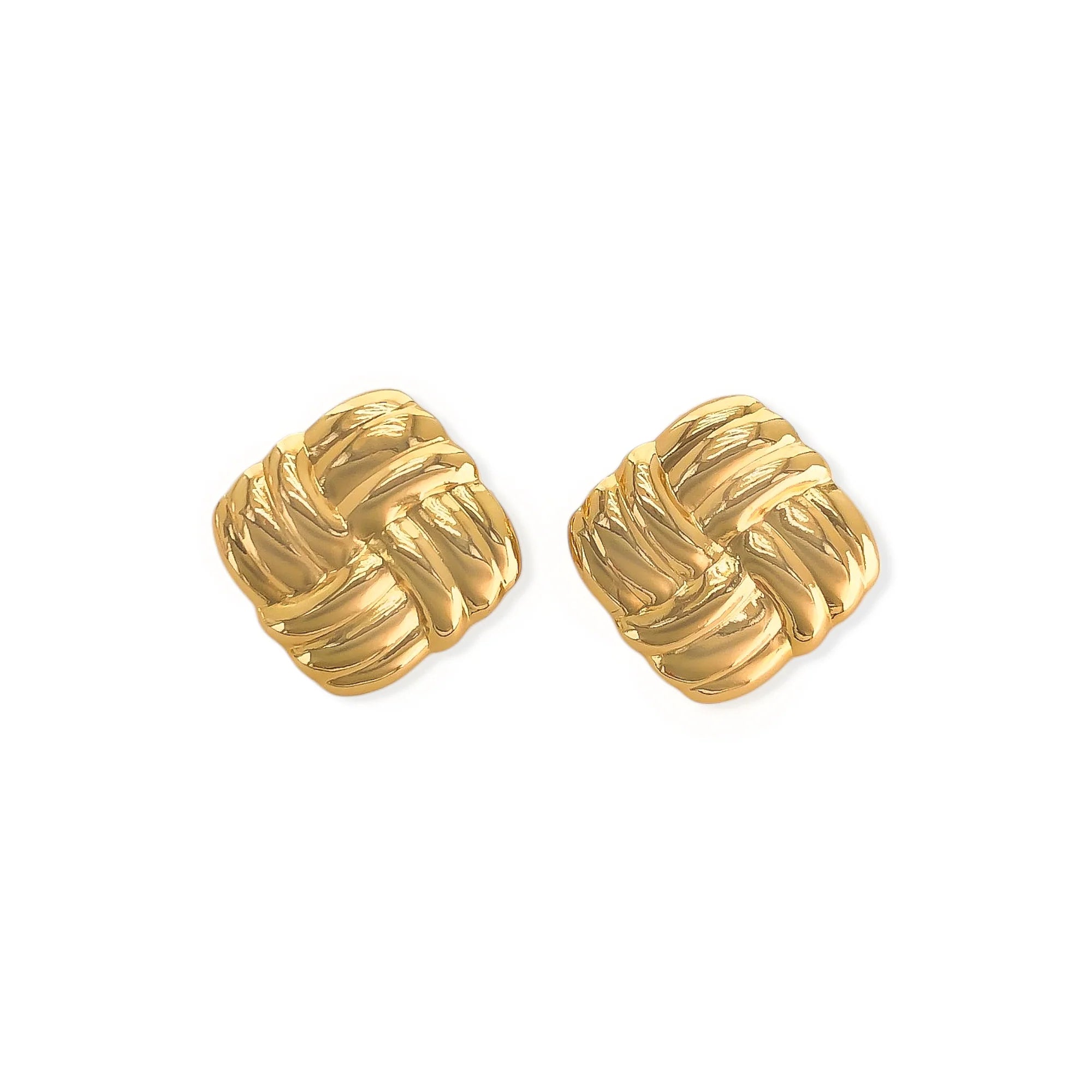 Best hoop earrings with geometric cuts for a sharp, modern appeal-Woven Earring