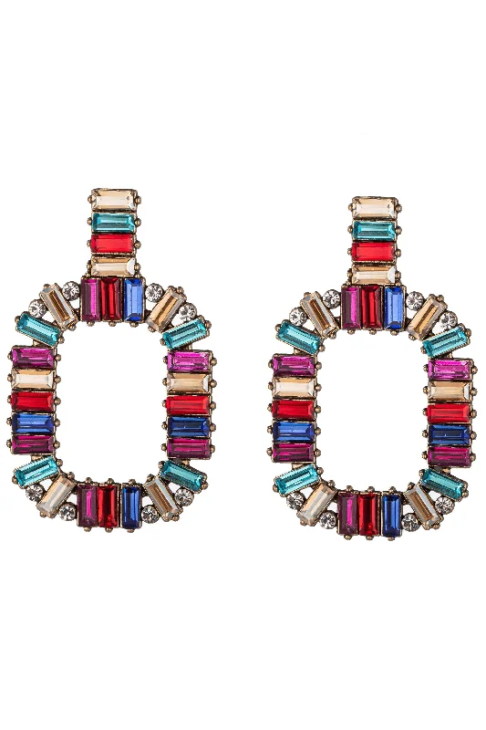 Hoop earrings with dangling charms for a playful and fun look-Zahara Statement Earrings