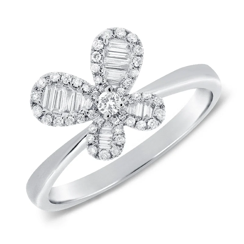 Engagement rings with asscher-cut jade for class -Joelle Diamond Butterfly Ring 14K Gold 1/3 CT TDW