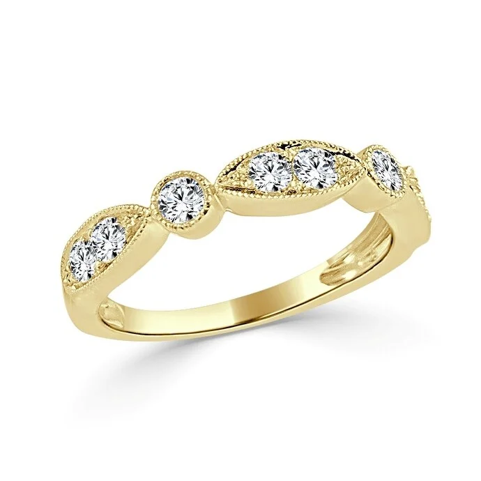 Silver engagement rings with affordable peridot gems -Joelle Diamond Ring 14k Gold 1/2 Way Around Band 3/8 ct TDW