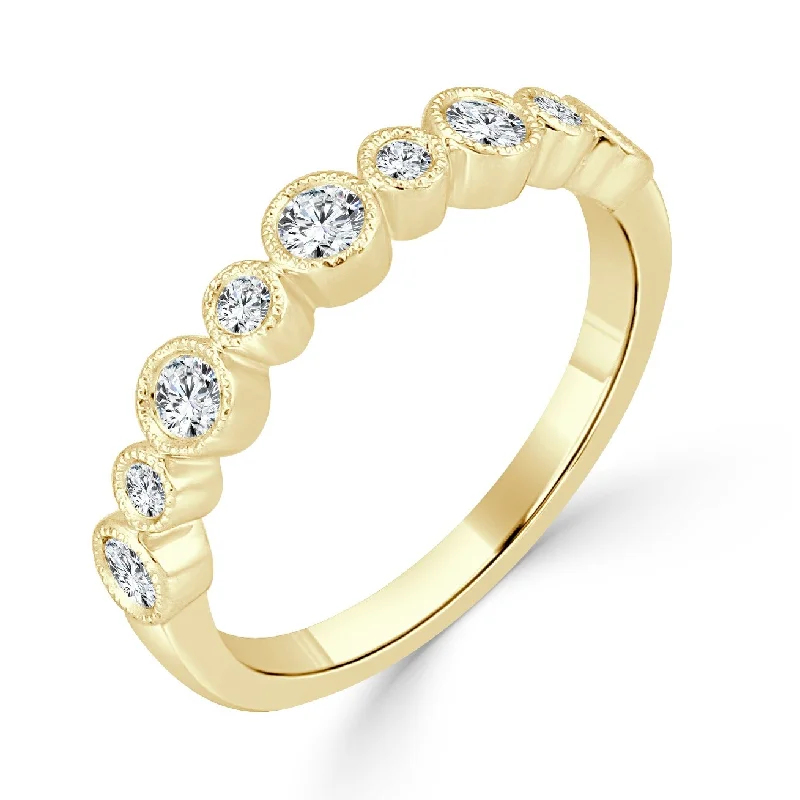 Engagement rings with floral-inspired sapphire bands -Joelle Diamond Wedding Band Ring 14k Gold 1/3ct TDW