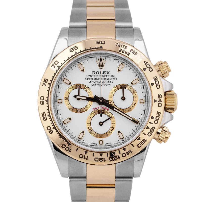 Personalized necklaces and pendants with name engravings for a custom touch-2020 NEW PAPERS Rolex Daytona Cosmograph 40mm White Two-Tone 18K Gold 116503 BOX