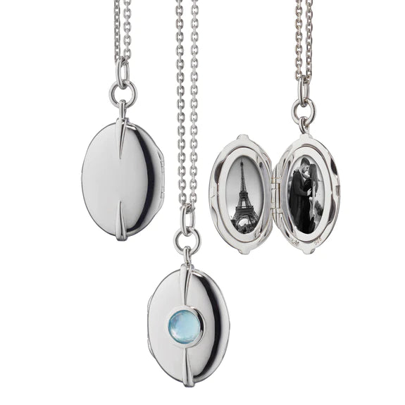 Necklaces and pendants with crescent moon designs for a celestial and mystical feel-Stone Locket Necklace